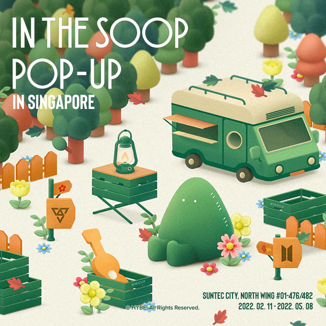 morningKall's tweet photo. [IN THE SOOP POP-UP in SINGAPORE]
New announcement! 
Entrance admission can also be via online pre-reservation.
👉Link : https://t.co/yUJJ4xISGO
*Free limited edition IN THE SOOP Postcards for online pre-reservation.

📆 11 Feb – 8 May 2022
📍 Suntec City, North Wing, #01-476/482 https://t.co/mcDIIPr3WK