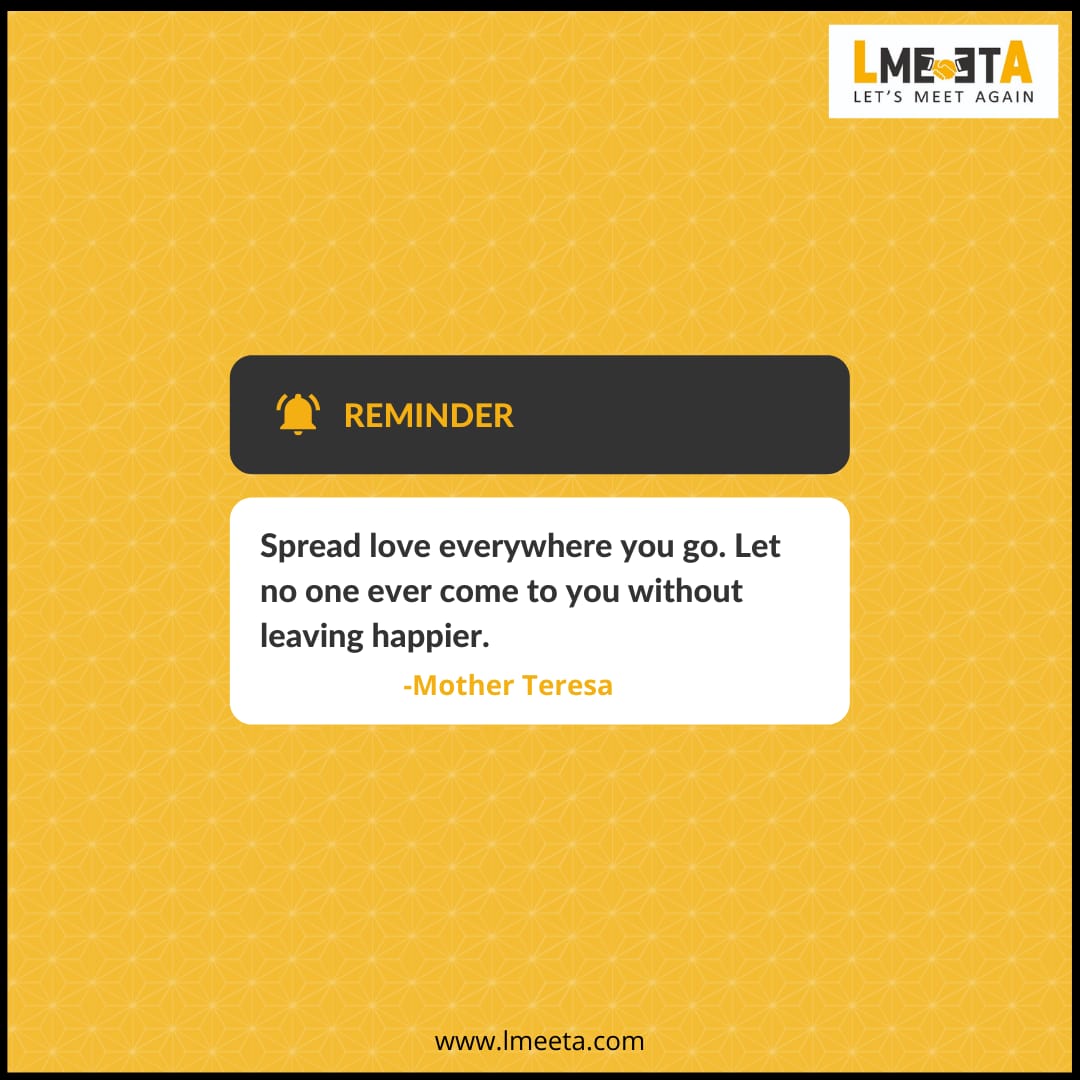 LMEETA_official's tweet photo. Spread love♥️

#SaturdayVibes #SaturdayThoughts #motherteresa #quote https://t.co/UbyZWxTajo