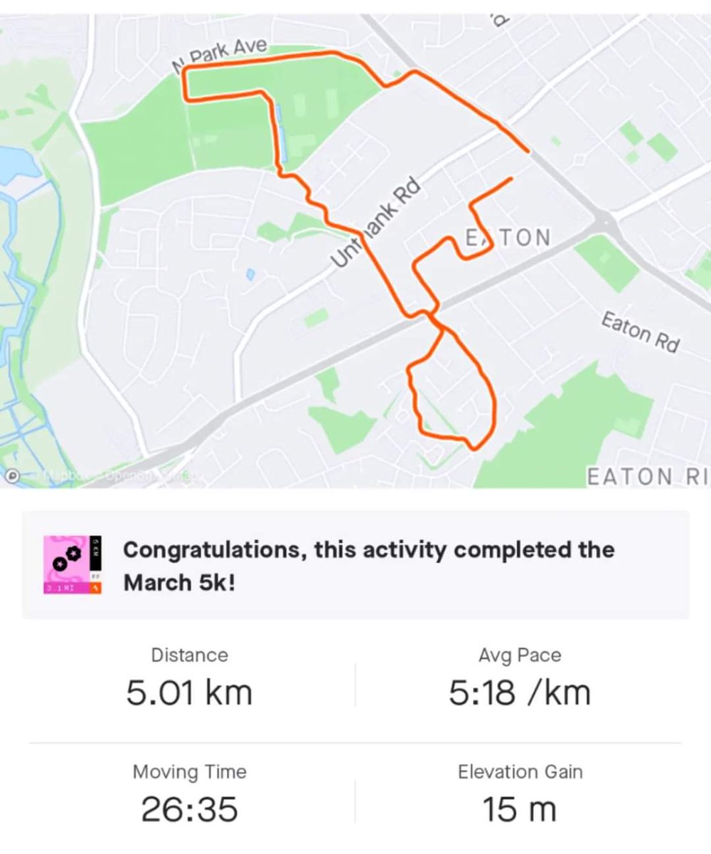 McJaff's tweet photo. First little plod in 6 weeks... Time to get some miles back in the legs 🏃

#SlowAndSteady #RunFatBoyRun #ThatHurt #FatNotFit #5k https://t.co/bBQ9ryzbwU