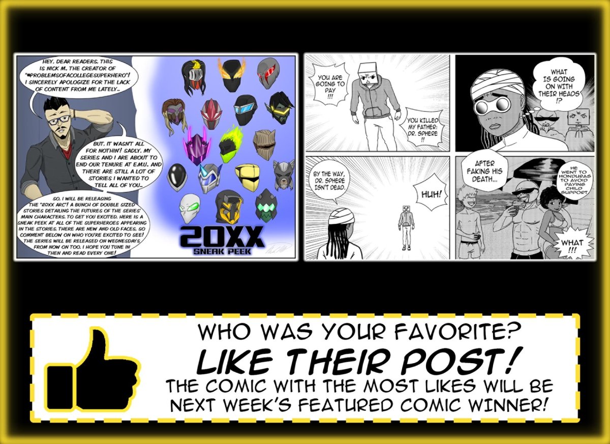 ComicsEcho's tweet photo. Support your favorite comic by liking its post on our account! The comic with the most likes will be next week's Featured Comic!

Check out all of our comics: https://t.co/WMGxjOtB1y!

#comics #easternecho #emu #ypsilanti #featured #comic #echocomics #art #poll #newspaper https://t.co/dpcATxb1qS