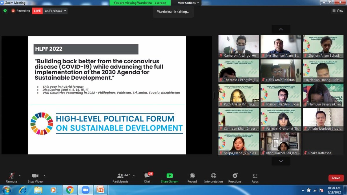 Happy to be the Country Facilitator for India at the Asia Pacific Forum on Sustainable Development Youth forum &amp; Asia -Pacific regional ECOSOC Youth Forum  2022.
#APFSDYouth2022 #ECOSOCYouthAP2022