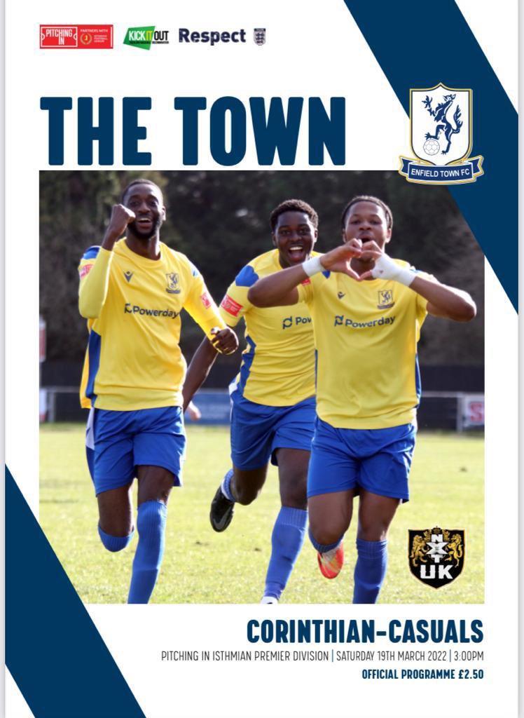 Enfield Town FC (@etfcofficial) on Twitter photo GAME 35
<a href="/IsthmianLeague/">The Pitching In Isthmian League</a>
Enfield Town v Corinthian Casuals
3pm KO
It’s the business end of the season, 8 games remaining, we’re in 4th place and are not only targeting a Playoff place but a runners up finish which would give The Towners home advantage
#PlayOffRunIn2022 GAME 35
<a href="/IsthmianLeague/">The Pitching In Isthmian League</a>
Enfield Town v Corinthian Casuals
3pm KO
It’s the business end of the season, 8 games remaining, we’re in 4th place and are not only targeting a Playoff place but a runners up finish which would give The Towners home advantage
#PlayOffRunIn2022