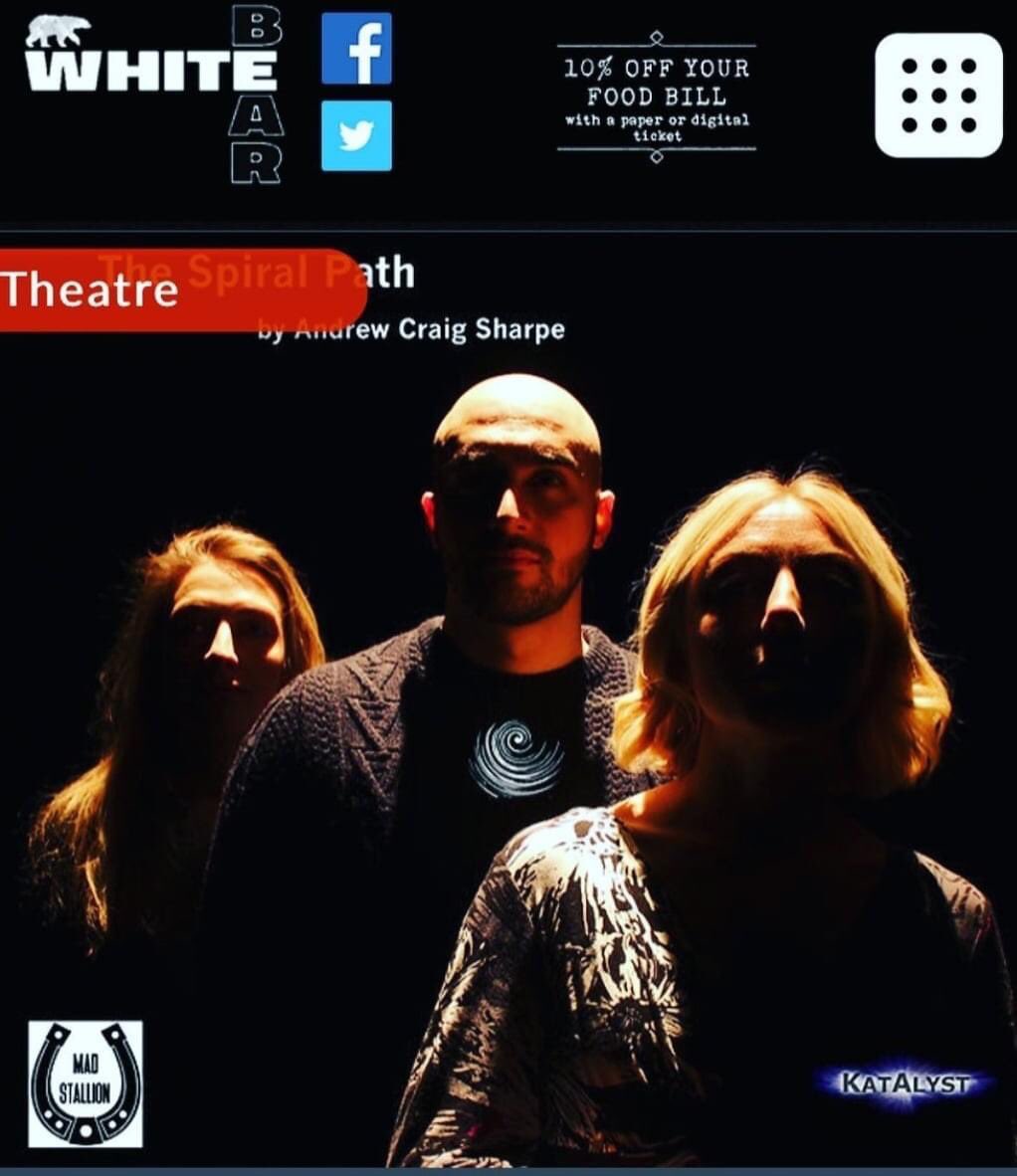 LauraSociety's tweet photo. Break a leg cast & director @Kat_Anne_Rogers @JaredClaire @bennett_georgie @GianbrunoSpena @JillPriestS #PaulManuel #SpiralPathPlay for dress and get in @WhiteBearTheatr 22 to 26 Mar. Excited to see you again. https://t.co/WOTZAafDBi