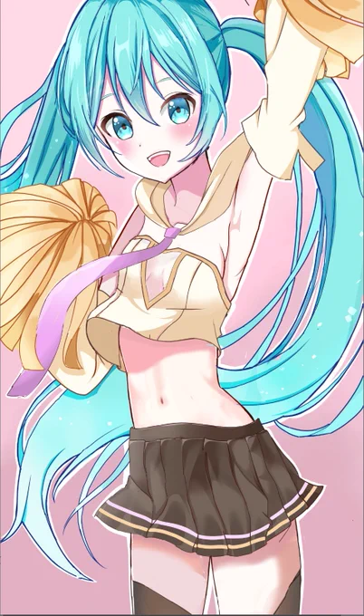 がんばれ～!#初音ミクイラスト 