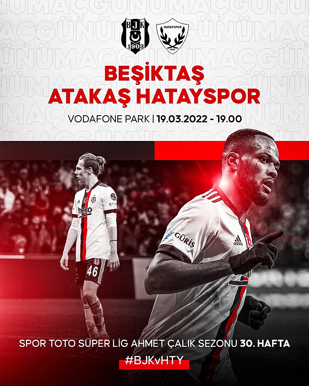 Beşiktaş'ın Hatayspor Maçı İçin Hazırladığı Görsel
