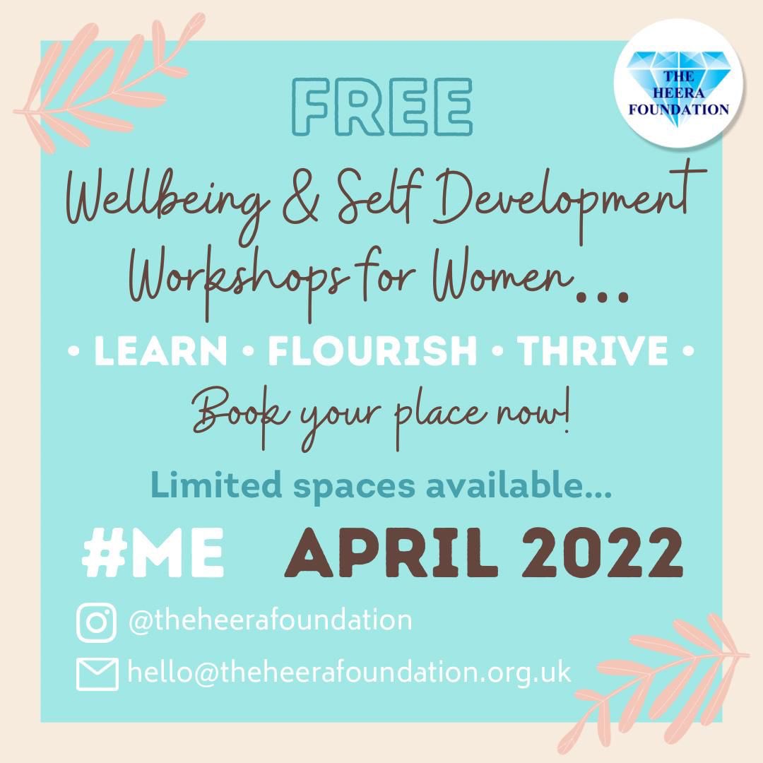 heerafoundatio's tweet photo. Book your place on The Heera Foundation’s #ME Wellbeing programme taking place Saturday 23rd April at the Peepul Centre Leicester LE1 6DP. Thank you to the Leicestershire Grants team for your support in funding our project!💎

https://t.co/7T43JsawDH https://t.co/fr60tCLKiz