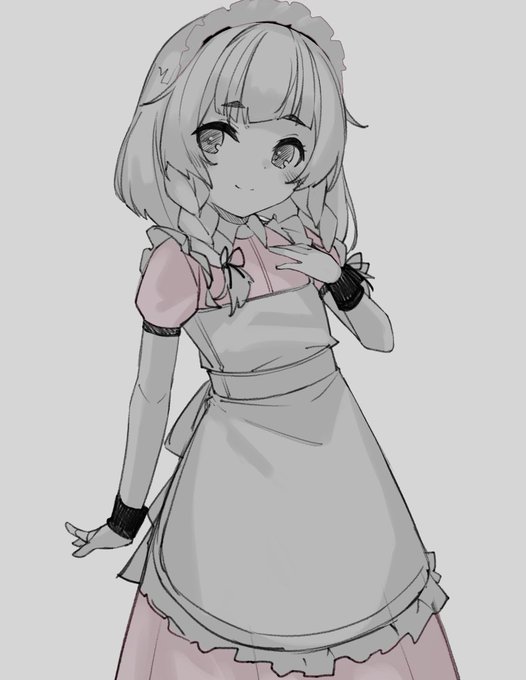 メイド択捉ちゃん描くの 