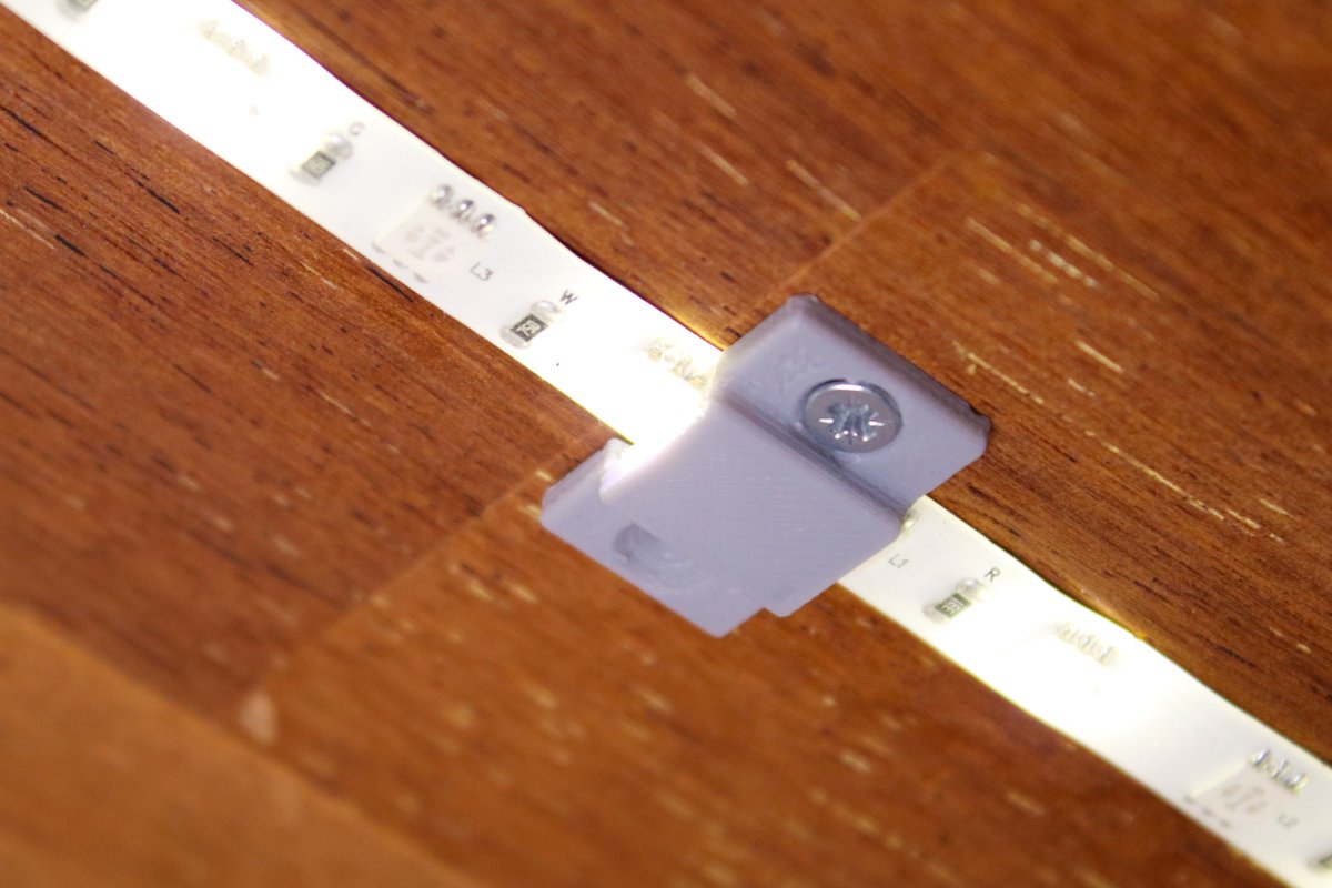 MrHobbytronics's tweet photo. Giving the 3M tape a helping hand with some 3D Printed mounts underneath a desk #3dprinting https://t.co/xW8ECslzhr