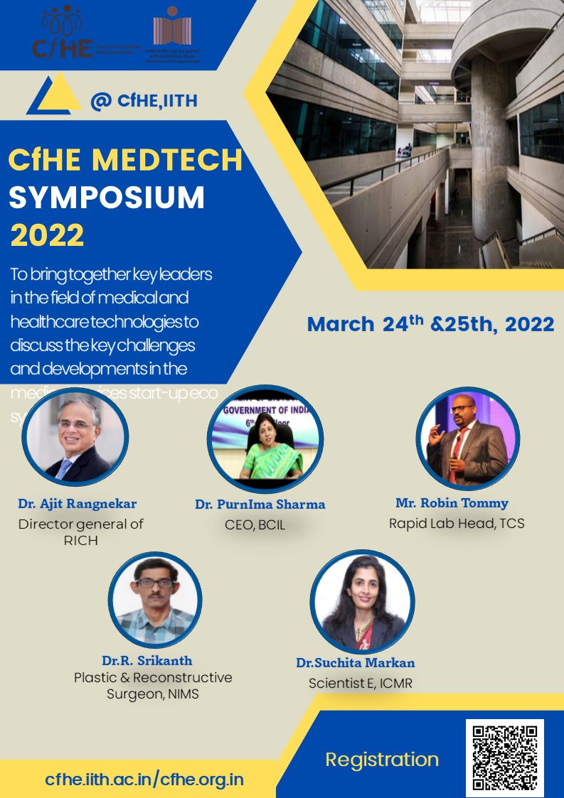 CfHE_IITH's tweet photo. #cfhe #medtech #healtcare #event https://t.co/UwTpl2bmE5