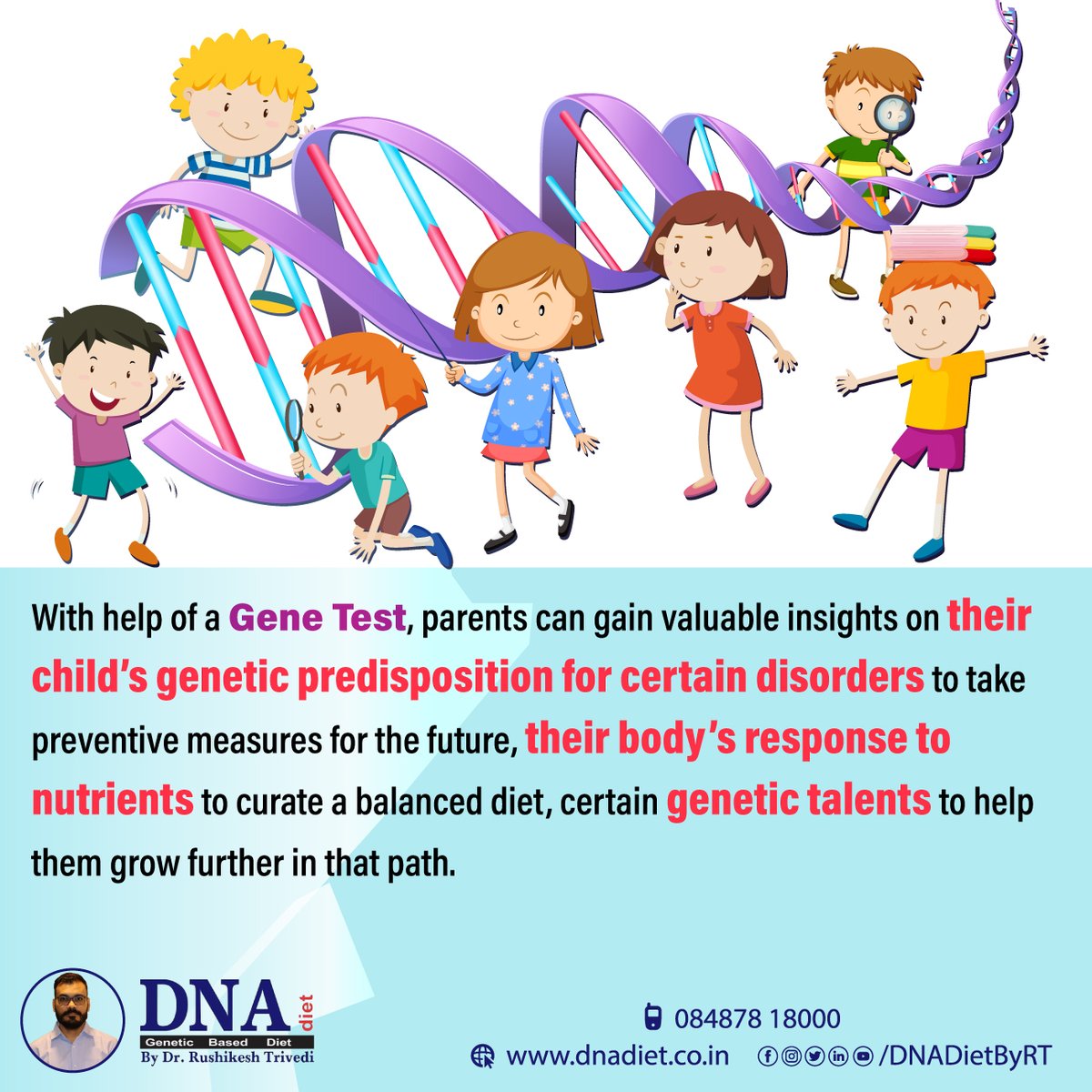 dnadietdr_rushi's tweet photo. Do you know you will get lots of insights of your child through DNA tests &amp; analysis?
#nutrition #HealthtipsbyDoctor
RT in Public https://t.co/6ODibA6iiu