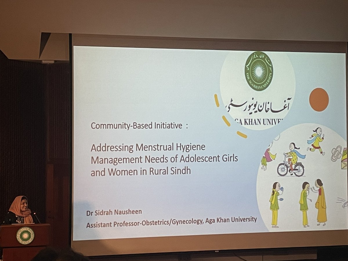 Dr. Sidrah - presented the MHM and needs of adolescent girls &amp; women in Rural Sindh, #Pakistan. 
The key outcomes, learnings and way forward were presented in this session.
