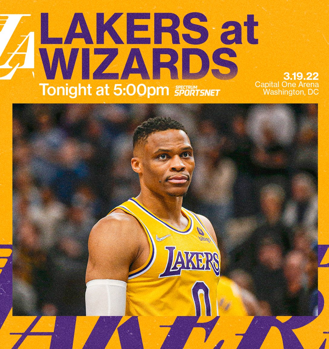 Spectrum SportsNet on X: The #Lakers look to make it three in a row when  they face the Wizards today at 3 PM on Spectrum SportsNet.   / X