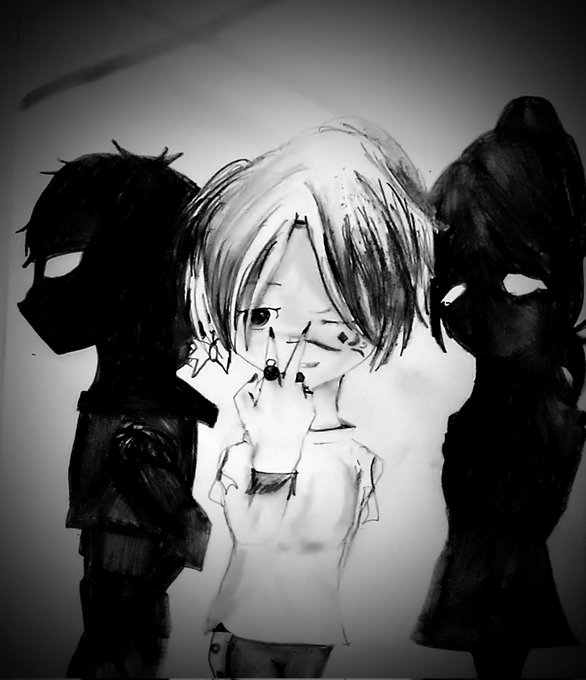 モノクロにするとかっこいいのtwitterイラスト検索結果 古い順