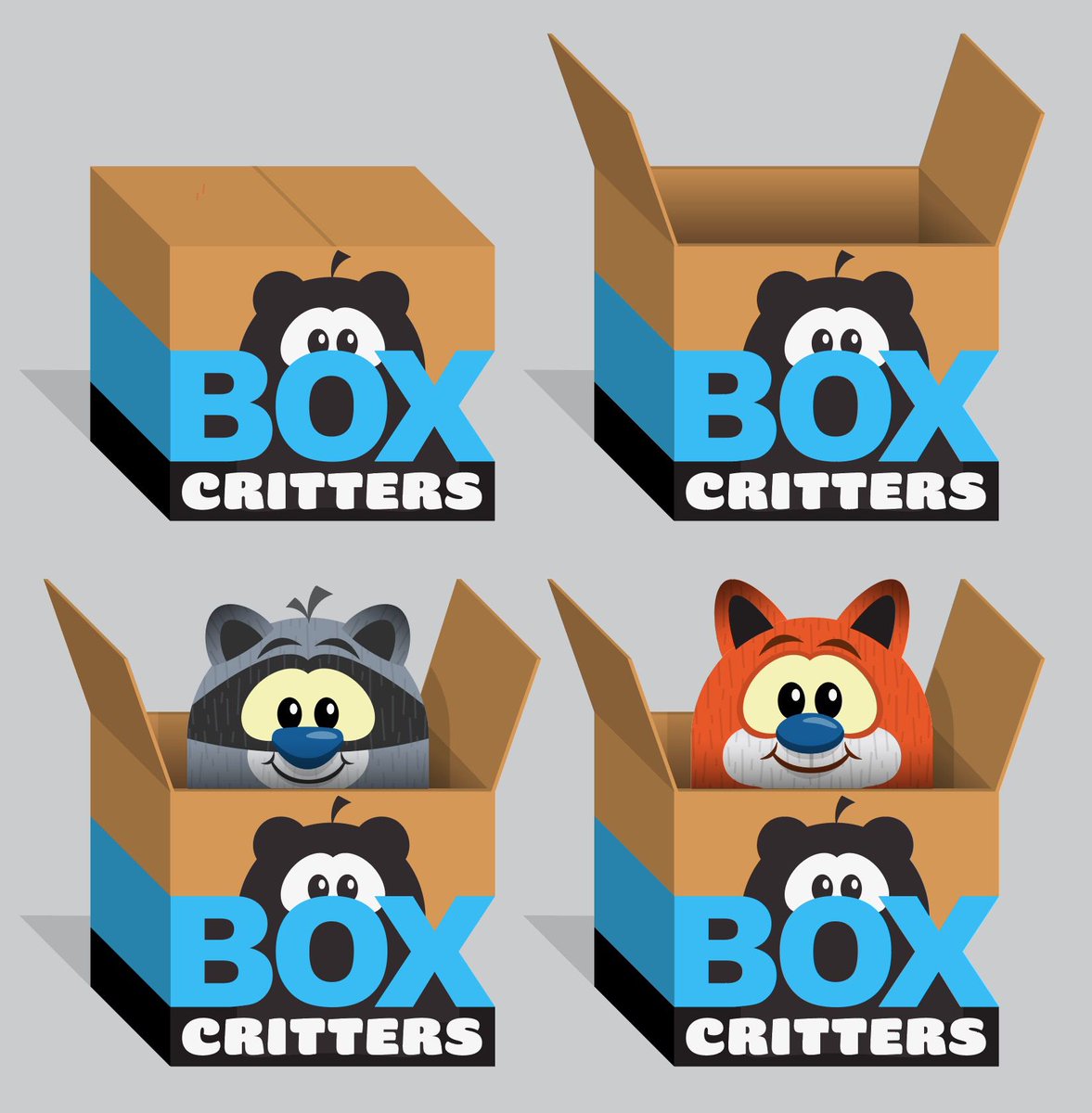 Three years ago today, RocketSnail shared some initial logo concepts for Box Critters. These were not used for the final design.
#BoxCritters #OnThisDayBC