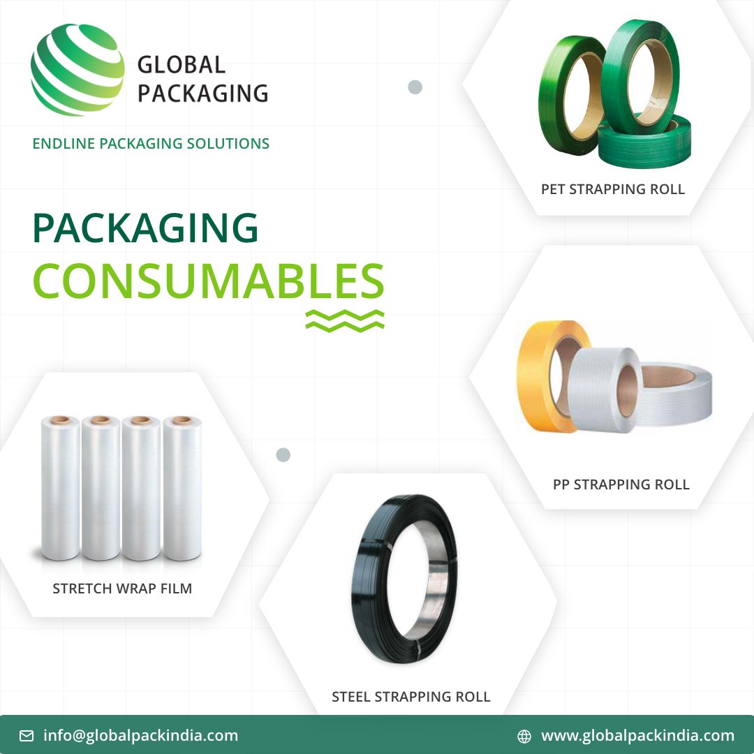 GlobalPackagin6's tweet photo. Packaging Consumables include different materials used as the means of unitization and binding for various packaging and strapping machines.

https://t.co/RzZ3NakRu8

#stretchfilm #petstrap #ppstrap #strappingroll #globalpackaging https://t.co/oZEuO9nn1w