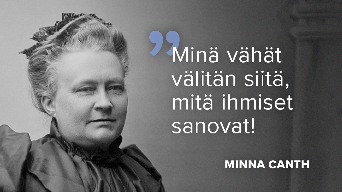 StubbeStubbe's tweet photo. Hyvää Minna Canthin päivää!! https://t.co/SGp8KQAeZF