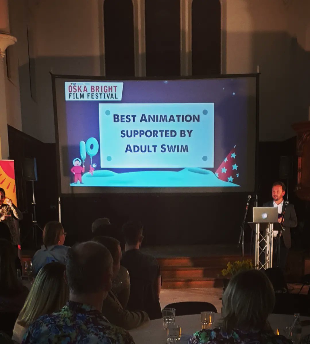 WarpdogAnimates's tweet photo. Mattricide won BEST ANIMATION!
Thank you so much @OskaBright and @AdultSwimUK @adultswim

#aardmanacademy @aardman #gradfilm https://t.co/PDVE83XzgS
