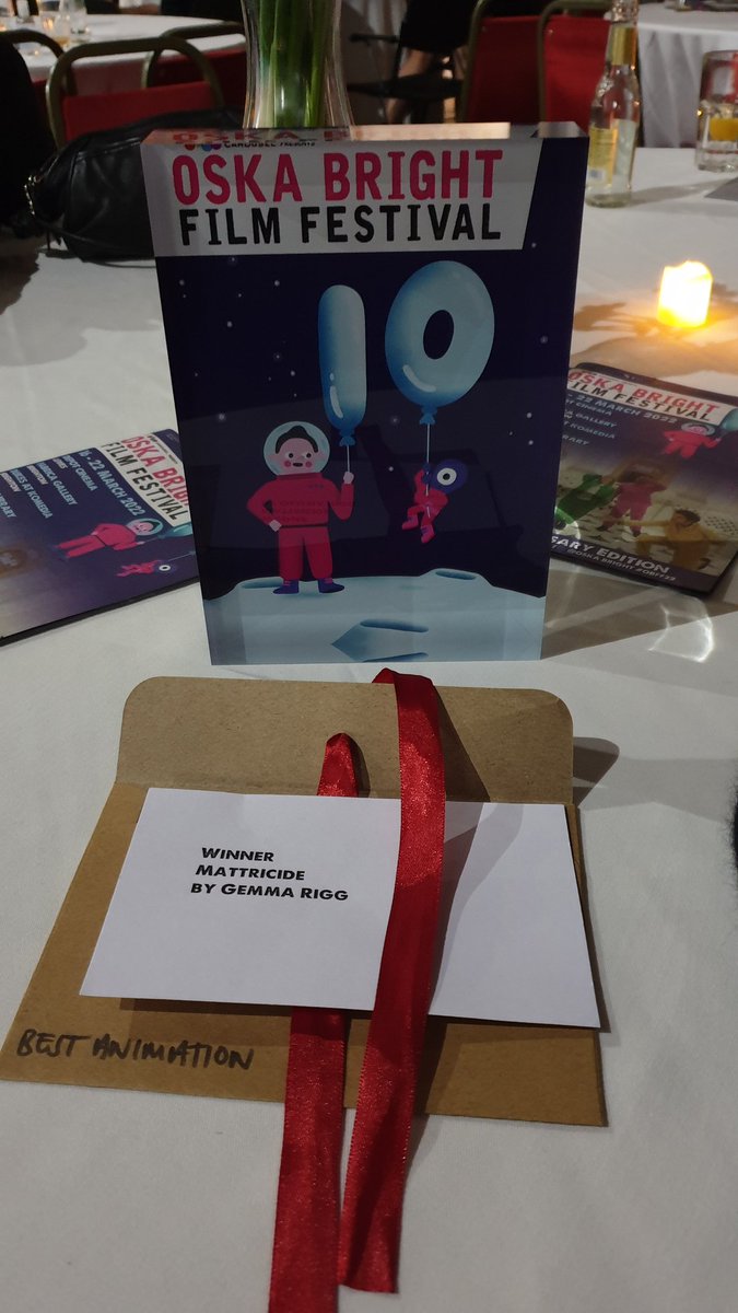 WarpdogAnimates's tweet photo. Mattricide won BEST ANIMATION!
Thank you so much @OskaBright and @AdultSwimUK @adultswim

#aardmanacademy @aardman #gradfilm https://t.co/PDVE83XzgS