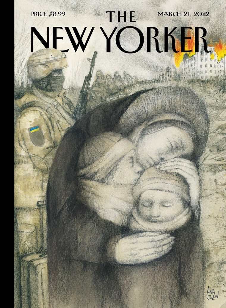 Avivir's tweet photo. Ana Juan, Premio Nacional de Ilustración 2010, dice que nunca ha sido pintora, porque sólo es dibujante. A mediados de los 90 empezó a colaborar con la revista semanal americana @NewYorker, una de las más prestigiosas del mundo. La última sobre la guerra de Ucrania: https://t.co/HHiMwvuRiz