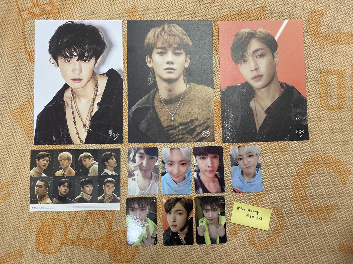 tu_kr3's tweet photo. 엑소 포카 양도합니다!
- 찬열 포카 레이 포카 첸 포카

디엠주세요!!

#엑소 #엑소포카 #양도 #포카양도 #첸 #찬열 #레이 #박찬열 #김종대 #장이씽 #exo #EXO https://t.co/l2uqQZsvcS