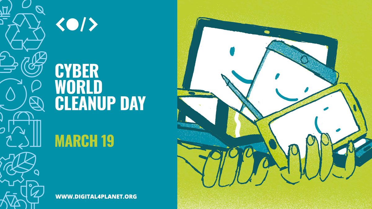 Digital4Planet's tweet photo. Becoming aware of the impact our digital behavior has on the environment is the first step to changing our habits and saving the planet
📗Re-think your Digital Habits is D4P guide to make your life more sustainable. Take action in this #CyberCleanUpDay: https://t.co/2YmuRk6P9u https://t.co/TzBcQJ7gAI