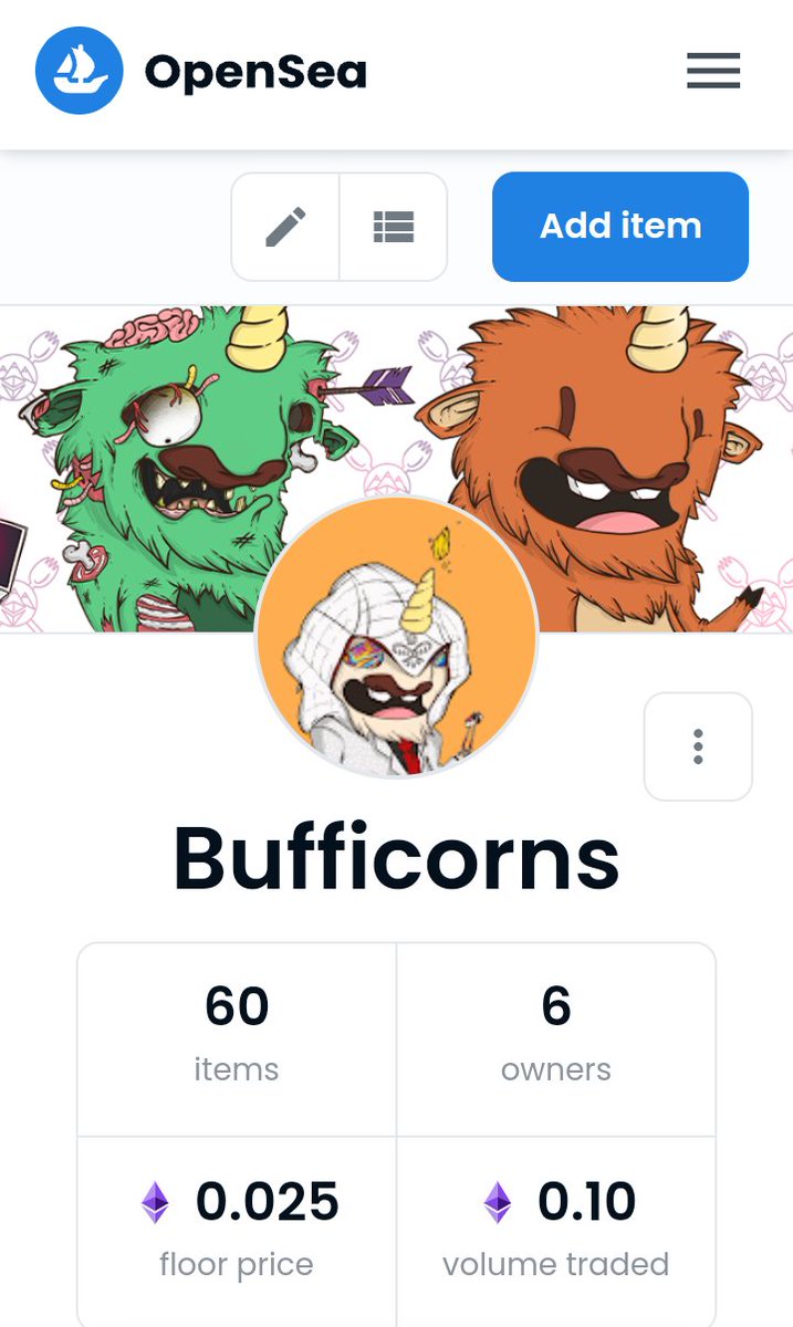 bufficornsnft's tweet photo. only sold on OpenSea, min price 0.025 eth get it soon. link in bio.

#NFT #NFTCollection #NFTCommunity #NFTs #bufficorns #NFTdrop #nftcollectors #NFTGiveaway https://t.co/1imCkarL8V