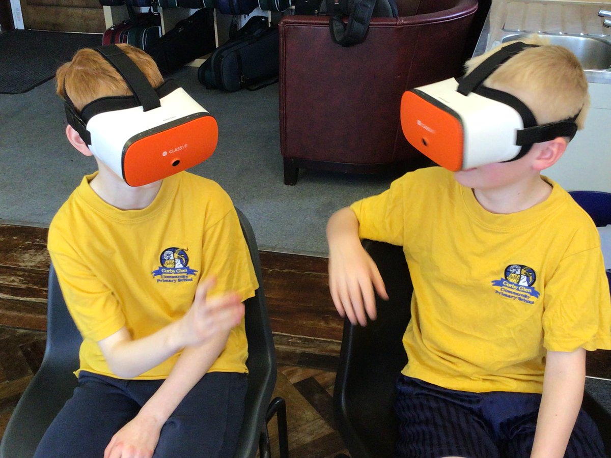 Corby_Glen_Pri's tweet image. Wow what a brilliant day using VR headsets to enhance our curriculum. Thank you to @MowmacreHill and @DiscoverTrust  for providing our children with this opportunity.
#Blendinglearning#Enrichment