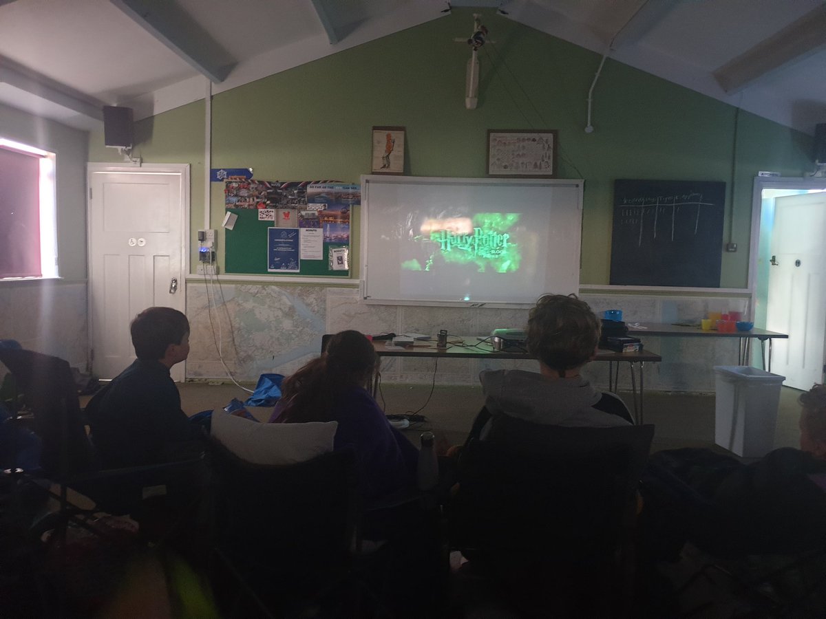 2ndExeterScouts's tweet photo. We've sailed past the half way mark and the sun's back up. Just 2 scouts (and 1 leader) have survived the night without falling asleep. On to The Half Blood Prince #HarryPotter #MovieMarathon #DevonScouts https://t.co/lEfeogce7Y