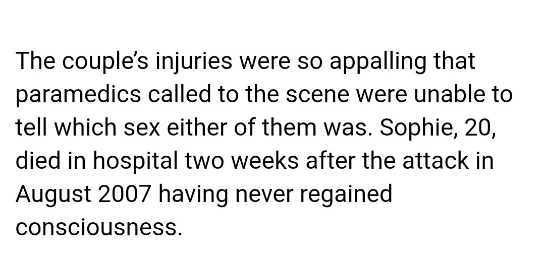 vindictivevox's tweet image. ICYMI: 1/5 of the men charged and convicted in connection with the beating of Robert Maltby and murder of Sophie Lancaster, has been cleared to be released from prison after serving 15 years. 

We need to be making more noise about this.