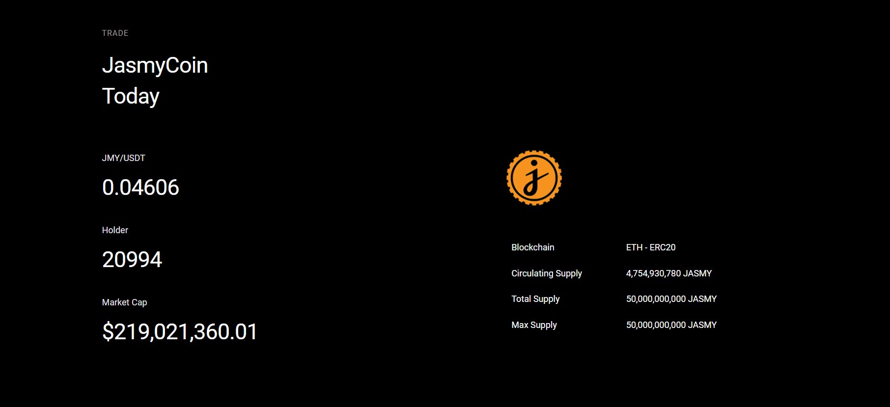 クルス💎 on Twitter "Jasmy Coin Today Holder：20,994（+116） Market Cap