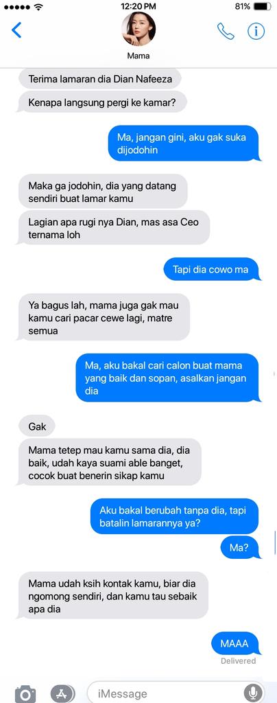 arunikaliebe's tweet image. [ TAEKOOK local AU ] 

Hidup itu seperti sebuah prolog dan epilog; Harus di awali untuk sebuah kisah panjang dan alur yang menemani sampai akhir, seperti Awal Dian Nafeeza bertemu Arsya Abinaya.

"Kamu dominan aku submissive, gimana?"