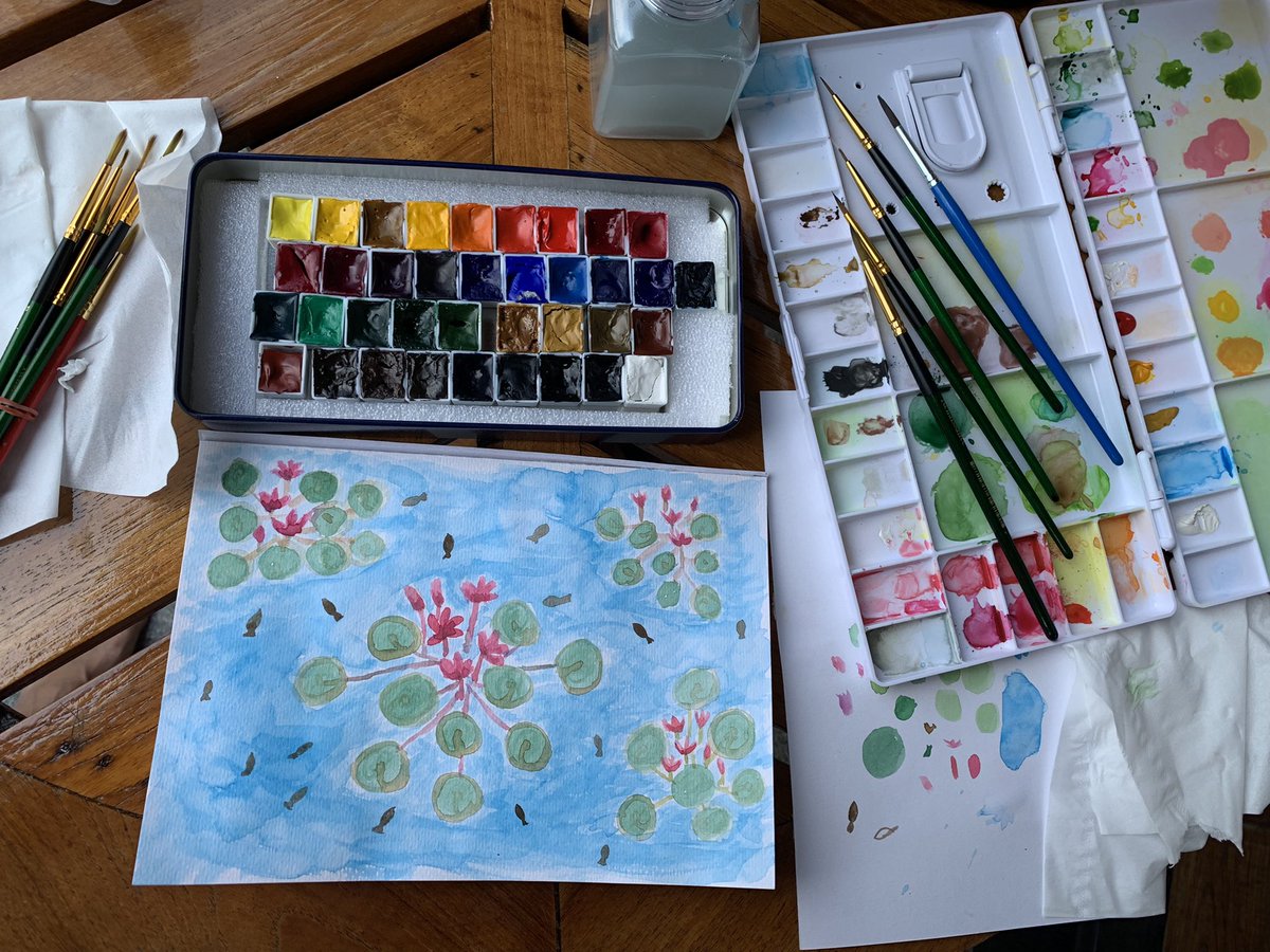 Return to watercolor, enjoy!