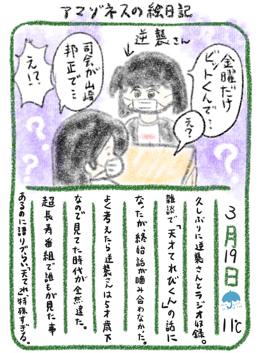 【絵日記】天才てれびくん、マジで同じ年ぐらいの人とじゃなきゃ話が盛り上がらないという類を見ない番組 