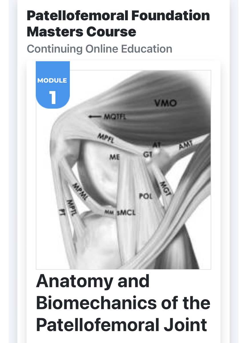SaveThePatella's tweet photo. ⭐️Module #1 of our #PFMastersCourse: #Anatomy &amp; #Biomechanics of the #PatellofemoralJoint

Signup: https://t.co/goqg9h9EWO☑️

Module Directors:@DrMihoTanaka &amp; @thekneedoc 
Faculty:@BetinaBHinckel,@jachahla, Dr. John J Elias

#SaveThePatella #GuardiansoftheKnee #LearnFromTheBest⭐️ https://t.co/JH2PxV6Qlr