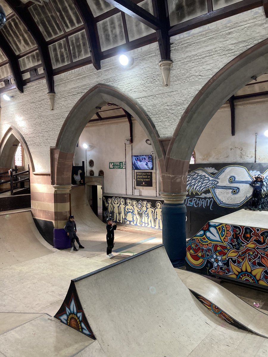 The sun is shining but my children have chosen to be indoors skate boarding! Thank you <a href="/Skaterham/">Skaterham</a> for a warm welcome! We will be back soon!