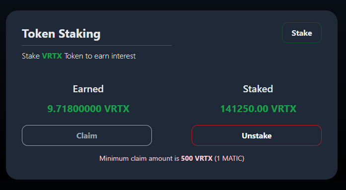 SkateVertex's tweet photo. 🎉You can now Stake your $VRTX Tokens! 🎉
👇👇👇👇👇
https://t.co/I5SOZLoLZA
Make sure you are on the polygon network on #MetaMask

#nfts #PolygonNFT #P2E #NFTCommunity https://t.co/V471E1CtYM