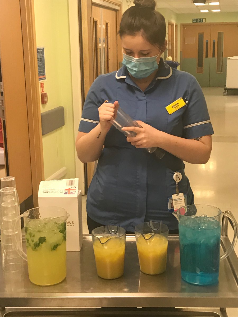 #ward2 getting too good at these mocktails now ! Choice for patients has gone to 3 different ones 😂 @VickyCo77 @mcavfc @RachelTomkins2 @LisaRuthCarroll