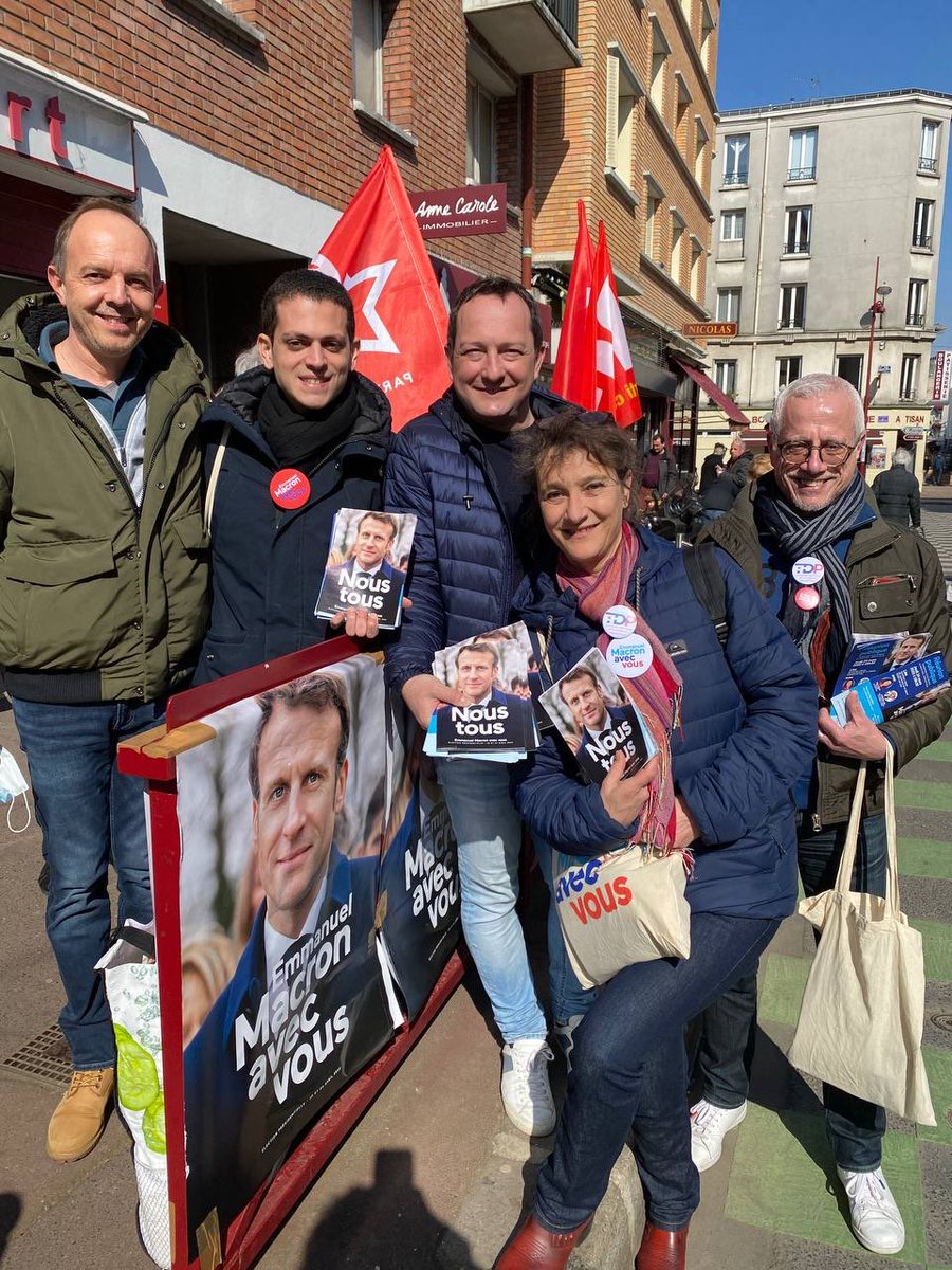 TdP_SSD93's tweet photo. Mobilisés partout en #SeineSaintDenis #avecvous #Macron #electionpresidentielle2022 #MajoritePresidentielle https://t.co/lnHPjFrR8p