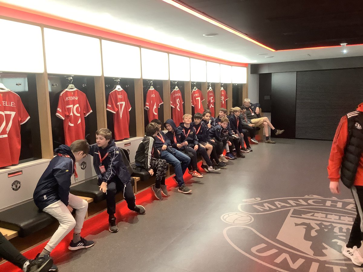 qehjuniors's tweet photo. A tour of the Theatre of Dreams for our 63 lucky boys this morning. Thanks to Jem from @TouringSport for putting together such a great couple of days for us. Next stop, Stoke City! @QEHSport @QEHSchool #qehcare #qehcharacter #qehcommunity #qehsport https://t.co/fbeMp7LALE