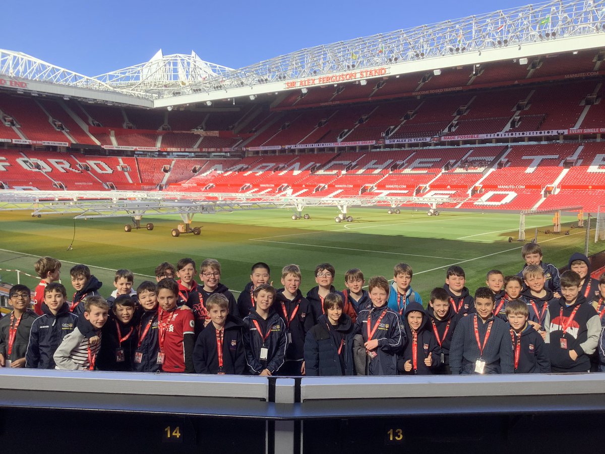 qehjuniors's tweet photo. A tour of the Theatre of Dreams for our 63 lucky boys this morning. Thanks to Jem from @TouringSport for putting together such a great couple of days for us. Next stop, Stoke City! @QEHSport @QEHSchool #qehcare #qehcharacter #qehcommunity #qehsport https://t.co/fbeMp7LALE