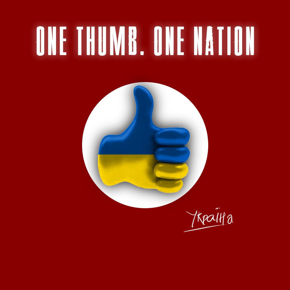 ThumbNation's tweet photo. HUGE GIVEAWAY TOMMORROW!
The One Thumb. One Nation NFT Collection just launched!  We are giving away the Ukraine NFT to one lucky winner in just 1 day!
To enter: 
- Like &amp; Retweet 
- Follow 
@ThumbNation 
-Tag a friend

Good luck ❤️
#NFTGiveaway #NFT #NFTCommunity https://t.co/SO7h2mUI8m