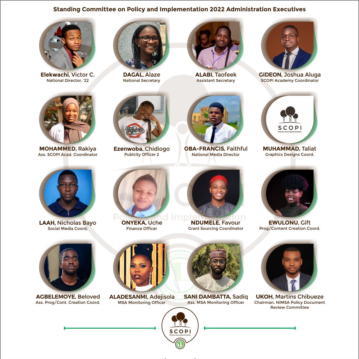 NiMSA__SCOPI's tweet photo. Meet our Executives for 2022 Administration

#policyimplementation #healthpolicy https://t.co/NVfULKeudW