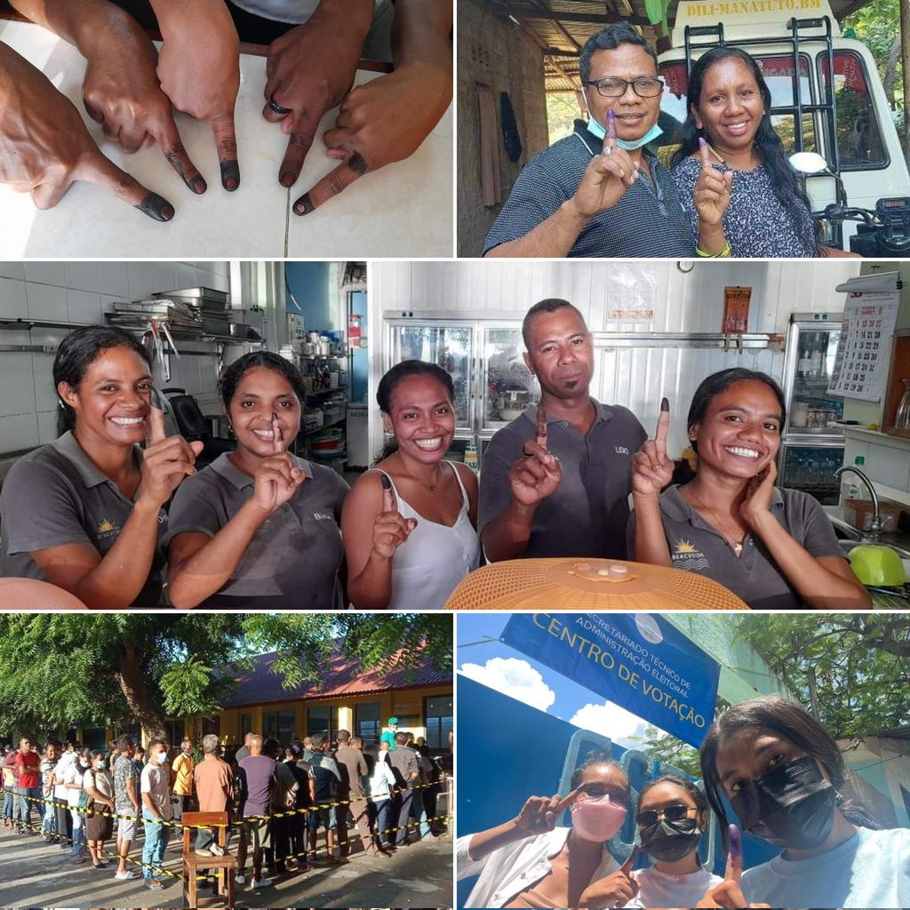 EriDijk's tweet photo. My Timorese friends showed me once again that democracy is not to be taken for granted. What a great energy on presidential election day. And what a dedication to get ballot boxes out to each village. #TimorLeste2022 #PresidentialElection https://t.co/KFG9BEBX3N