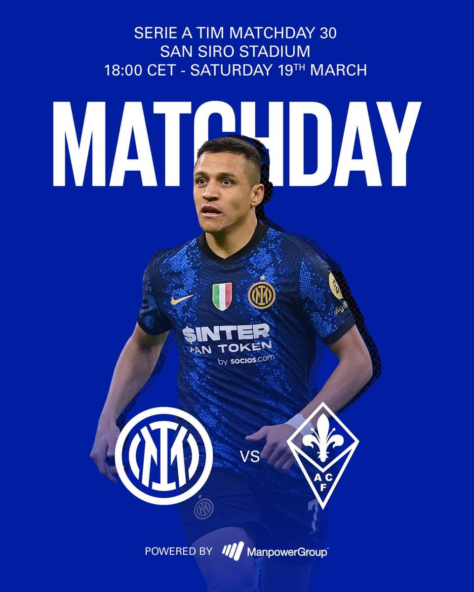 ICB1908's tweet image. ⚫🔵 Matchday ⚫🔵
⚽ #InterFiorentina
🏆 Lega Serie A Week 30
⏰ 18:00 CET (17:00 UK)
🏟️ Stadio Giuseppe Meazza 
#FORZAINTER ⚫🔵

SEMPRE FORZA INTER