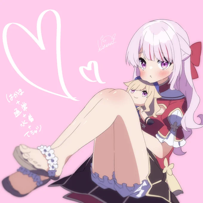 #ジョジ民お絵描き企画 にて衣装デザイン混ぜ混ぜゲームに参加しました!髪型「音楽堂の袴」+服「通常」+靴「水着」+持ち物「Tシャツ」で描かせていただきました。みなさんの可愛いイラストが投稿されるのタグを要チェック!! 