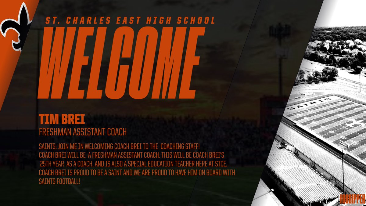 CoachPossley's tweet photo. SAINTS: I am excited to announce your Freshman Football Staff! These coaches could not be more excited to work with our incoming Freshman class! 

Sophomore Football Staff Coming Soon...
#SAINTSPride https://t.co/tEoFL26859