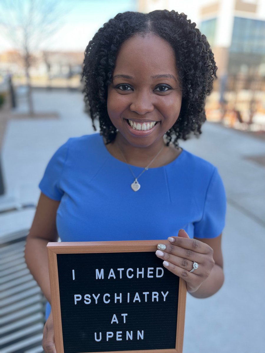 Still on cloud nine!! Soooo thrilled to share that I will become a psychiatrist at my dream program, UPENN!!! 😭🙌🏾🙏🏾 #MatchDay2022 #PsychTwitter