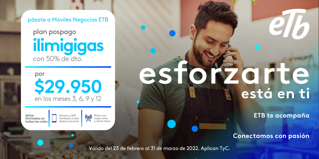 ETB's tweet photo. ¡Sé parte de la red mejorada de ETB! Con este plan, tu empresa estará siempre productiva y conectada. Adquiérelo aquí: 
 https://t.co/1Yp08FFMJ1
#ETBteAcompaña #ConectamosConPasión #EstáEnti https://t.co/aVkUia9rTb
