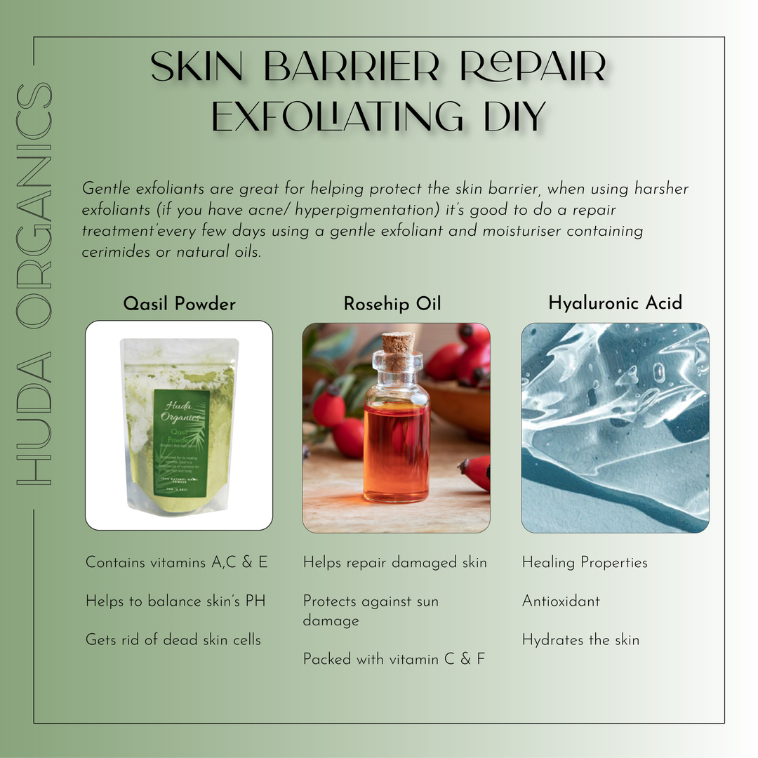 HudaOrganics's tweet photo. All this skin barrier talk probably has you wondering 'how can I fix my skin barrier?' well look no further, here's an amazing DIY guaranteed to help you repair your skin barrier! Let us know what you think! 

#skinbarrier #DIY #Essentialoil #Skinplicity #Gentle #GentleExfoliant https://t.co/cjvAmhZrn7