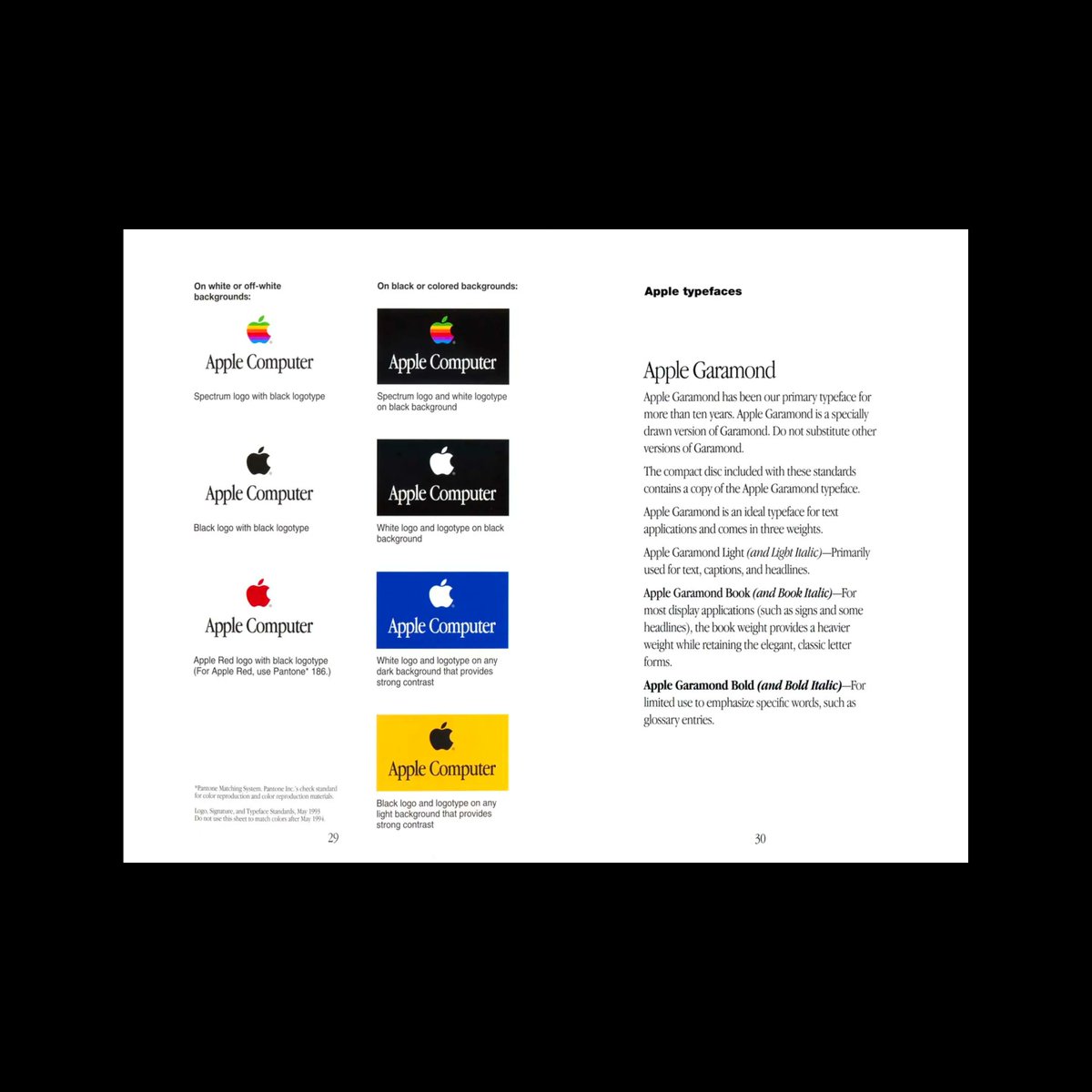 Details from Apple's 1993 Brand Guidelines. Neat.
LogoArchive Newsletter: logoarchive.substack.com
